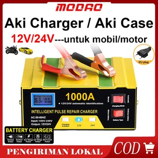 Charger Aki Mobil Motor 12V/24V 6-105AH Case Aki Mobil/Aki Case/Aki Charger/Alat Case Aki Mobil/Case Aki Motor Dan Mobil