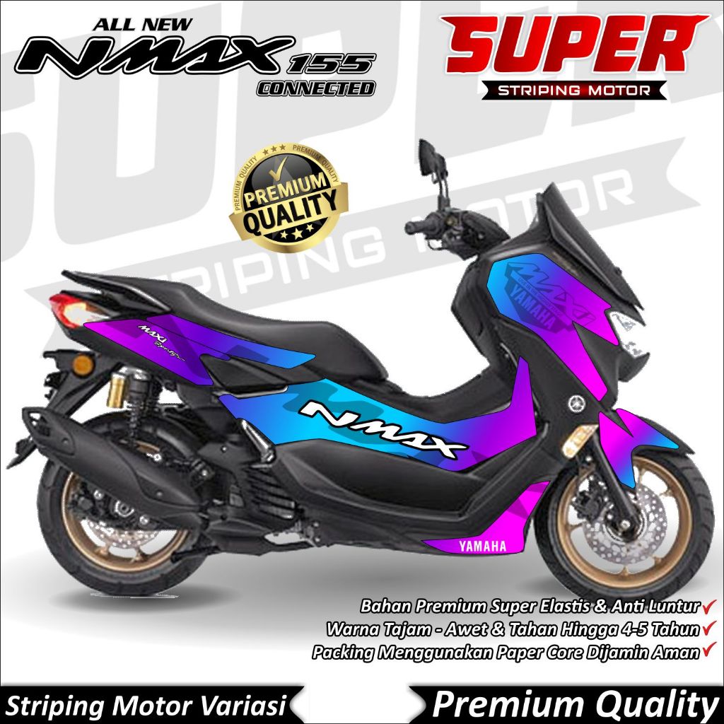 Nmax New 2020 - 2022 สติ๊กเกอร์ Anti-Fade Cool Nmax New 2020 - 2022 Striping Yamaha Nmax New 2020 - 