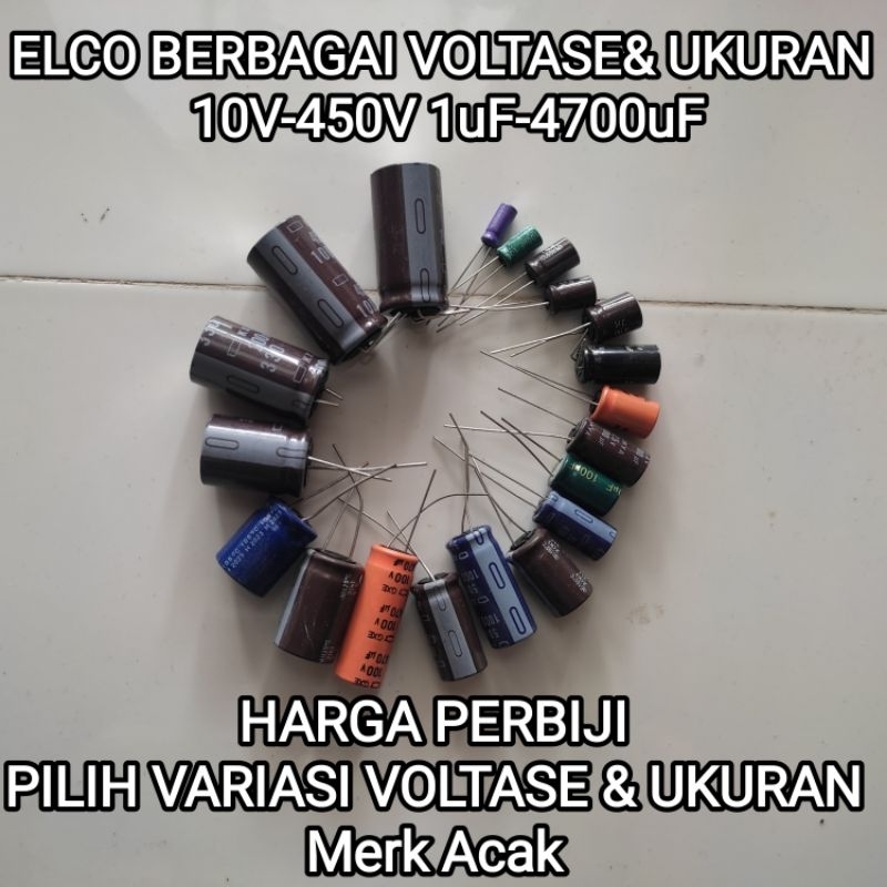 ELCO VARIOUS SIZES 10V-63V 1uF-4700uF