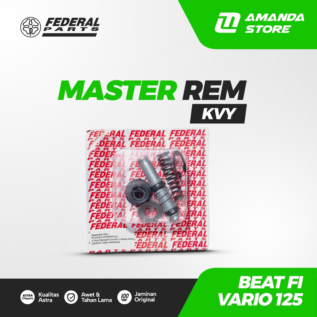 BRAKE MASTER Beat Vario 125 Spacy FI (KVY) ชิ้นส่วน Federal ดั้งเดิม