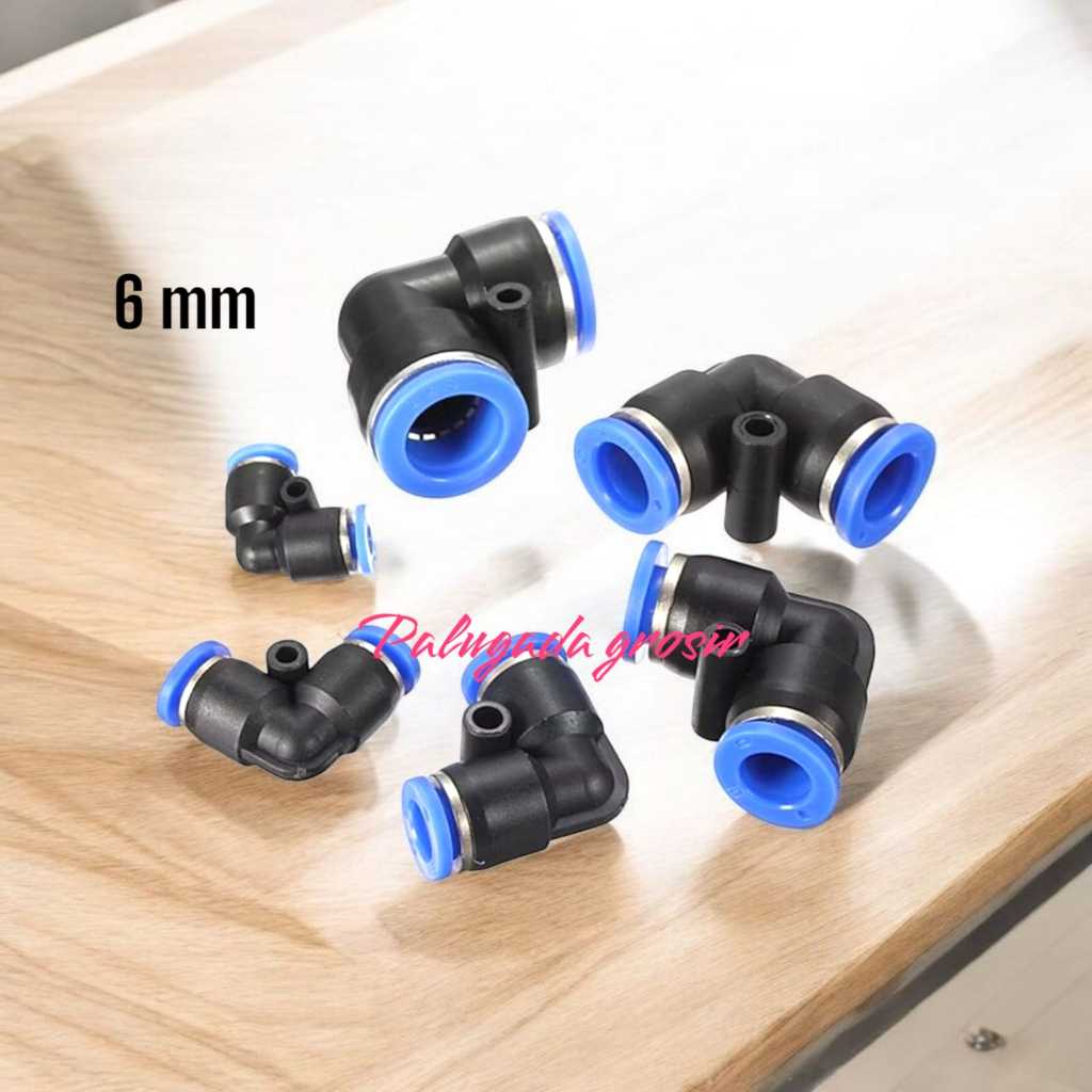 ท่อ PV 6 FITTING ELBOW PNEUMATIC 6 MM X 6 MM