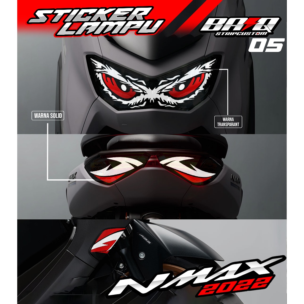 MATA 05 NMAX 2022 HEADLIGHT STICKER - NMAX 2022 สติ๊กเกอร์แสงคิ้วพร้อม EAGLE EYE MOTIF