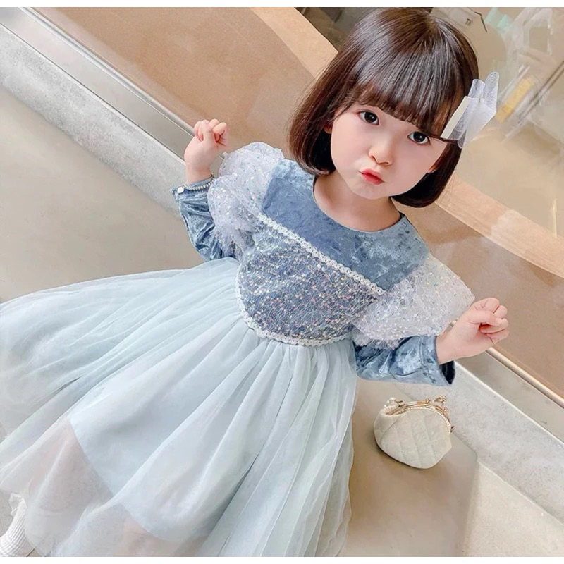 DRESS (3-6T) BLINK PINK BLUE