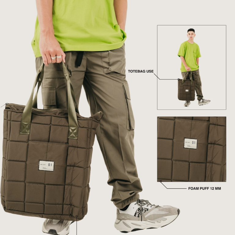 JAVAJONES TOTE Bag PUFF CARTER PUFFY Bag TOTEBAG สําหรับผู้ชายและผู้หญิง