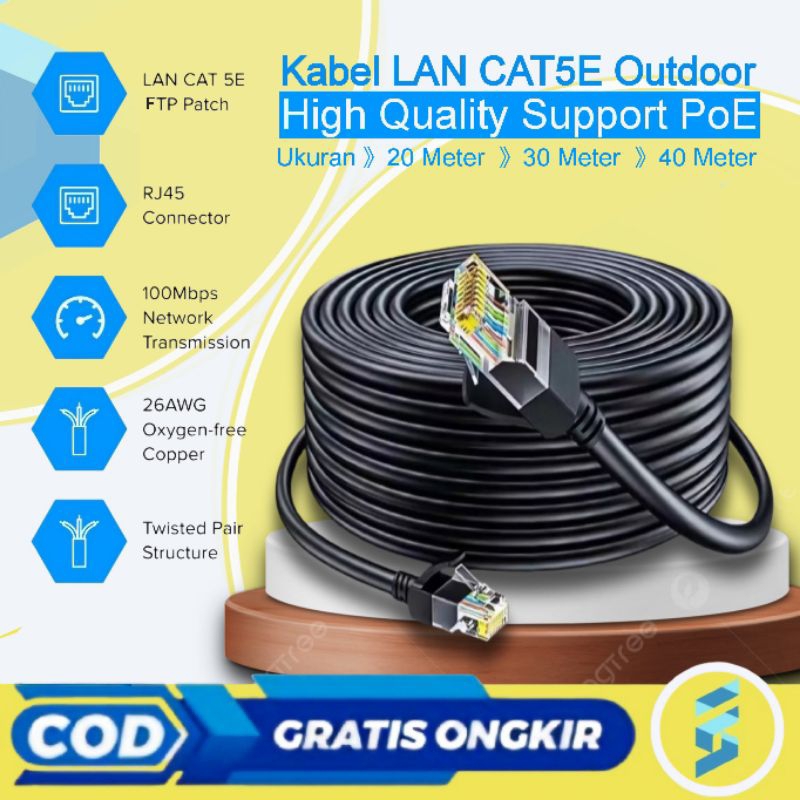 Cat5e SPECTRA STP FTP Outdoor LAN Cable Support POE คุณภาพสูงï ยาว 20/30/40 เมตร