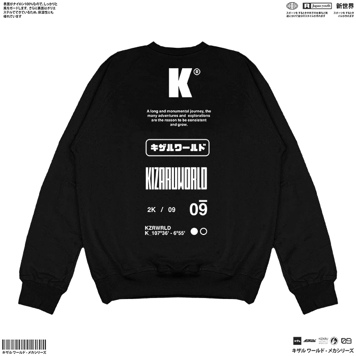 KIZARU เสื้อสเวตเตอร์ คอกลม BUNKO