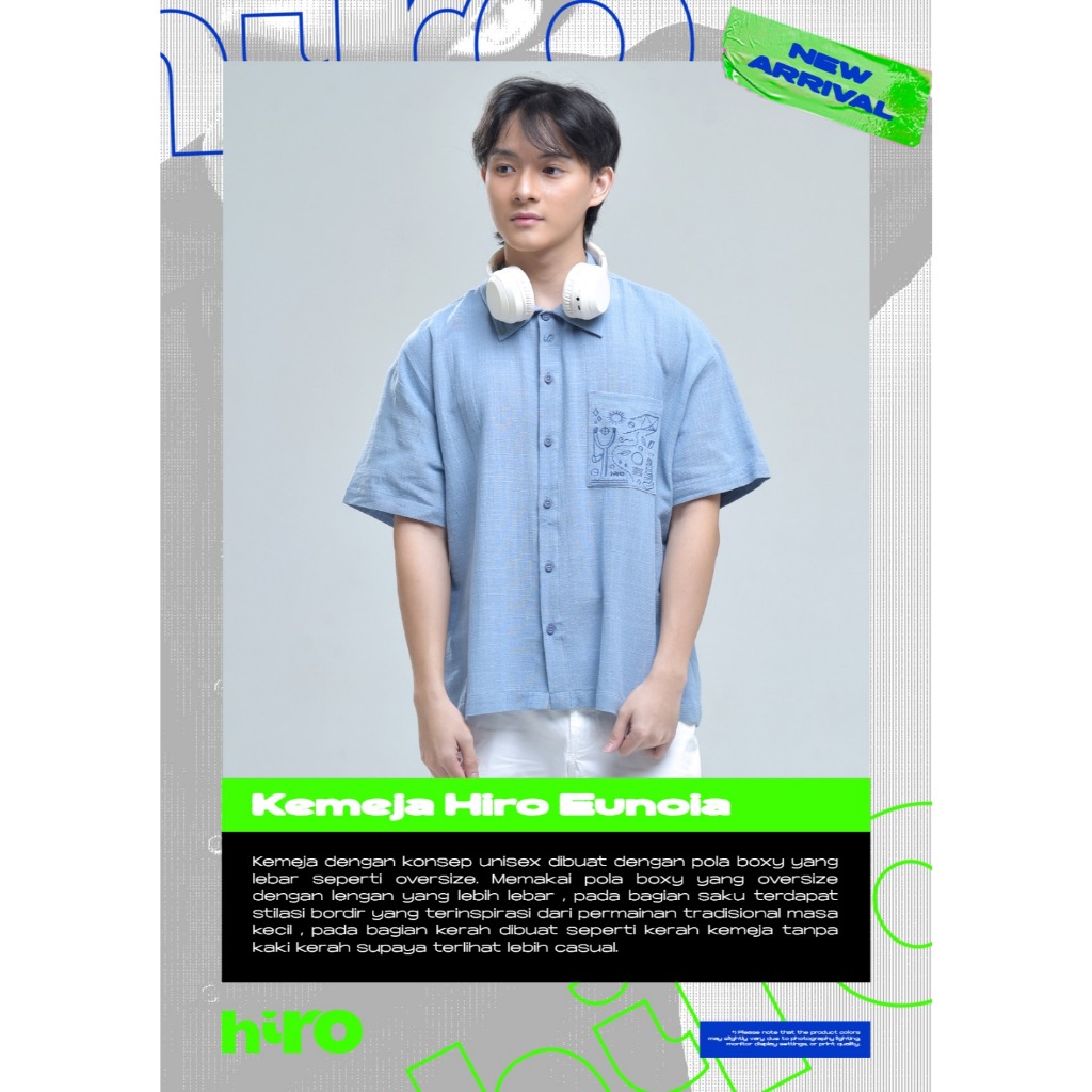 KEMEJA Kemko Hiro Eunoia เสื้อเชิ้ตแขนสั้น Koko | เสื้อเชิ้ตแขนสั้น | แขนสั้น มะพร้าว | มะพร้าว ราบุ