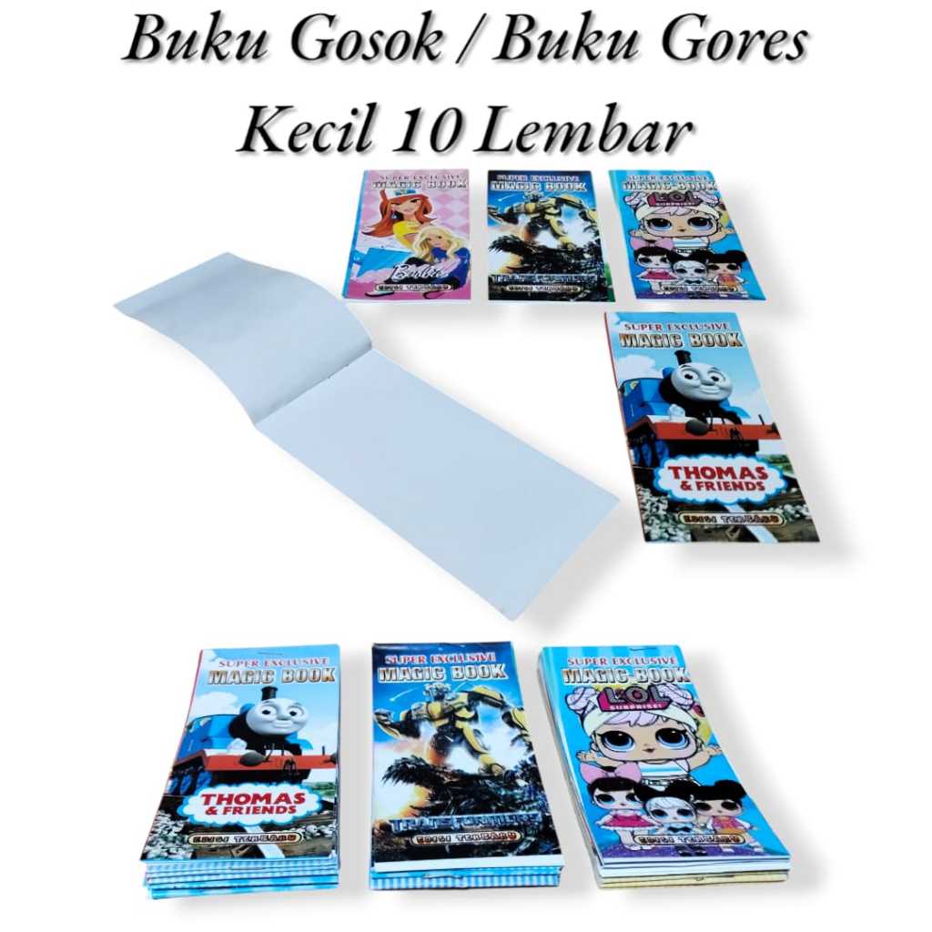 AS888 - หนังสือขูดของเล่นเด็ก / หนังสือถูเล็ก Megicom 10 ชิ้น