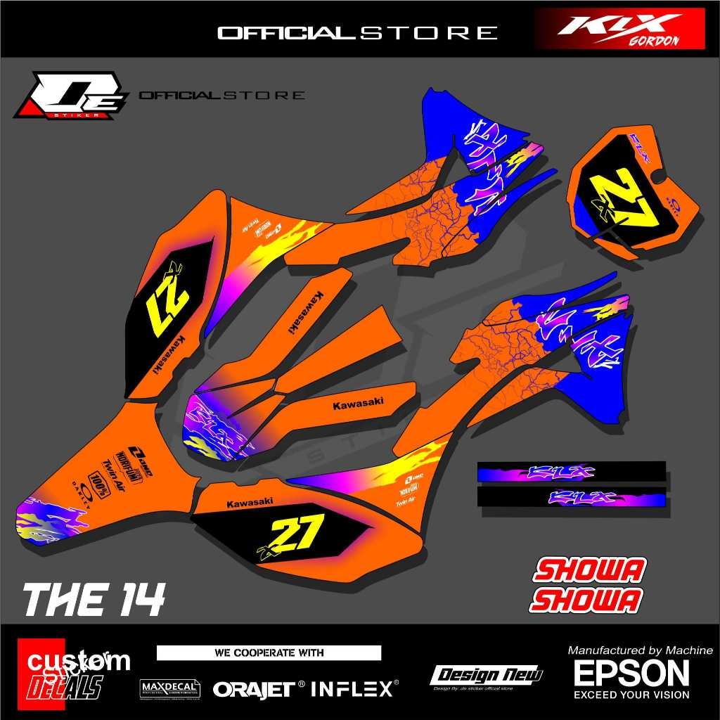 สติ๊กเกอร์รูปลอก KLX GORDON FULL BODY DECAL GORDON DECAL VARIATION KLX GORDON PREMIUM MATERIAL THE 1