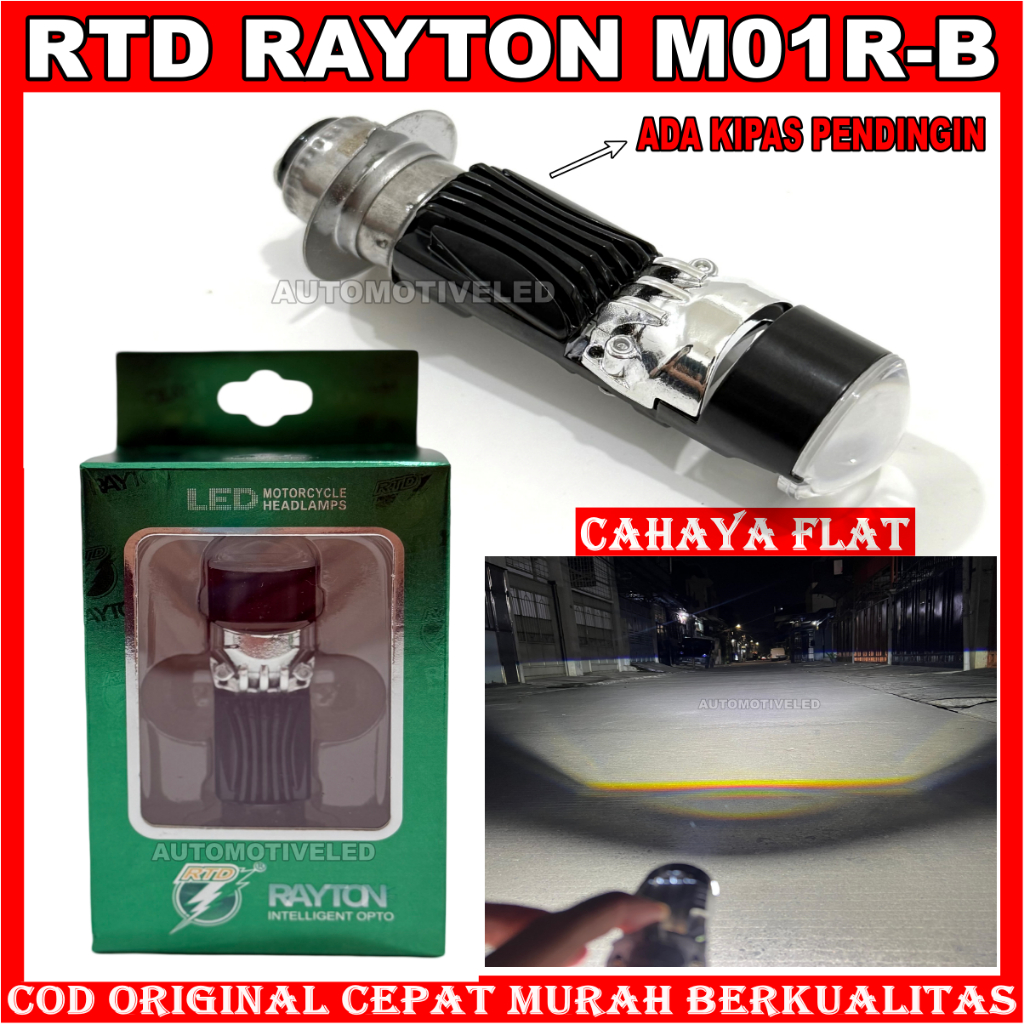RAYTON RTD MAIN LAMP H6 LED MOTORCYCLE M01R A และ M01R B CAHAYA BILED UNIVERSAL MOTORCYCLE LAMP