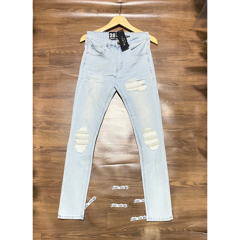 WAIME LIGHT BLUE BIKER JEANS 020