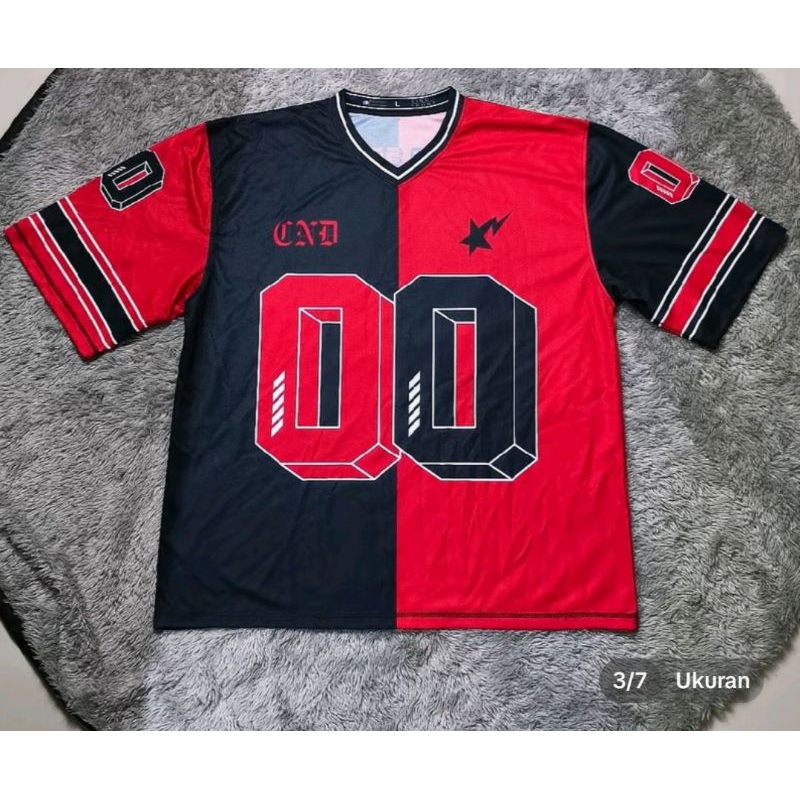 MERAH 00 แดง/เบอร์ซีรีส์//rugby jersey // Oversize jersey/วินเทจ// retro jersey