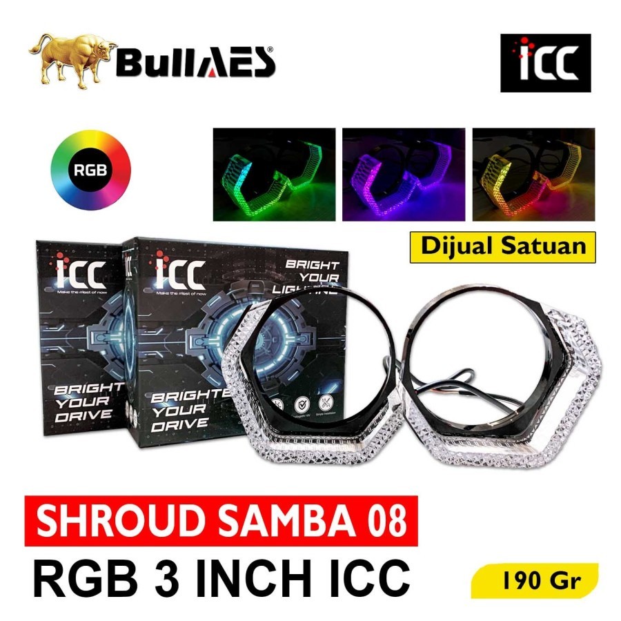 Shroud RGB Samba 08 09 3 นิ้วคริสตัล 5D เพชรตัด ICC ยี่ห้อหน่วย