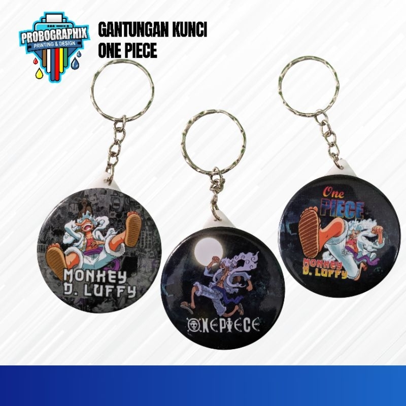 GANTUNGAN ONE PIECE KEYCHAIN, LUFFY ONE PIECE GEAR 5 KEYCHAIN, MOTORCYCLE BAG SOUVENIR, UNIQUE ANIME