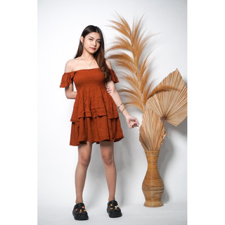 Dress Susun Polos Bali Terlaris Pakian Wanita Rayon