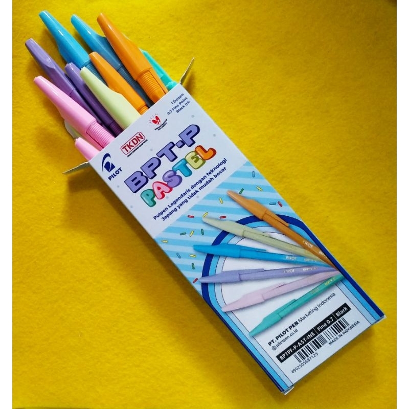 PILOT PEN ปากกา PILOT สีพาสเทล รุ่น BPTP หมึกดําแท้