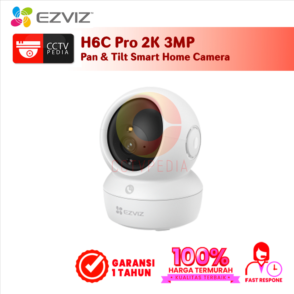 Ezviz H6c Pro 3MP 2K Pan & Tilt กล้องบ้านอัจฉริยะ