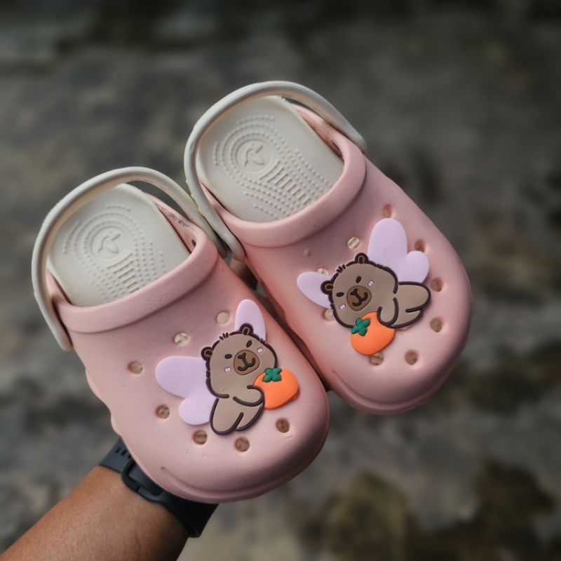 รองเท้าแตะเด็ก Baim Capybara รองเท้าแตะกบเด็กผู้หญิงตัวละคร Jibbitz ล่าสุด - 6305-5