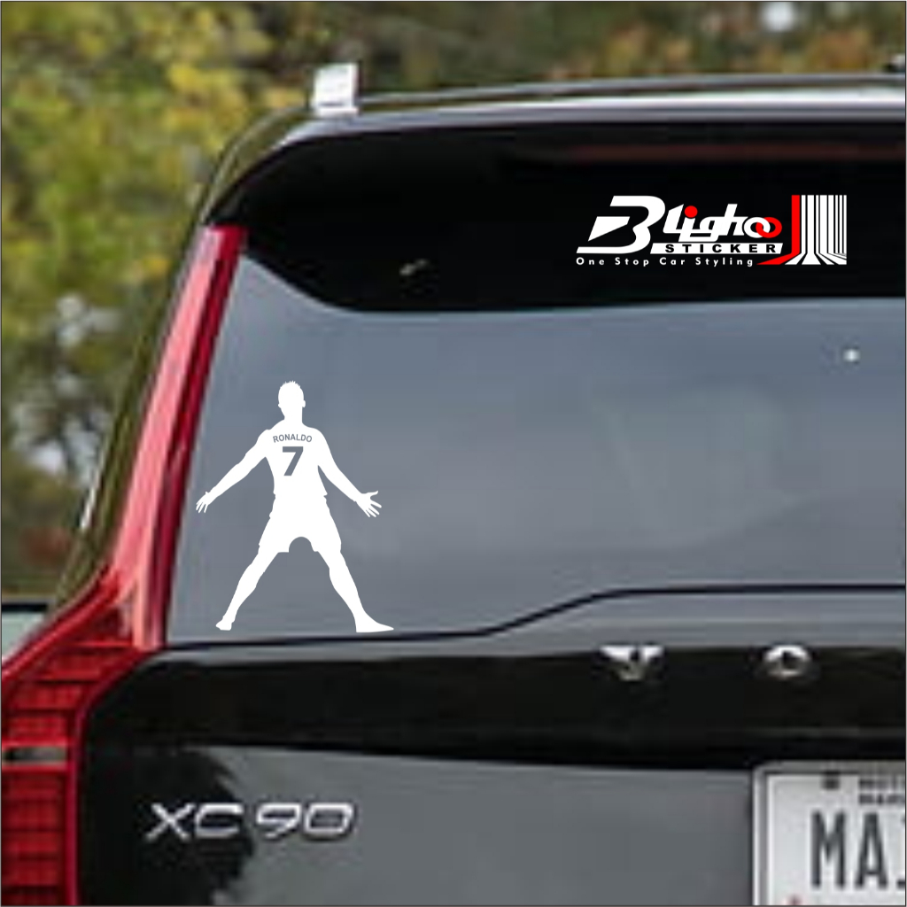 BLIGHOO - CRISTIANO RONALDO SELEBRATION CUTTING STICKER 20CM COOL CR7 SILHOUETTE CAR WINDOW STICKER 