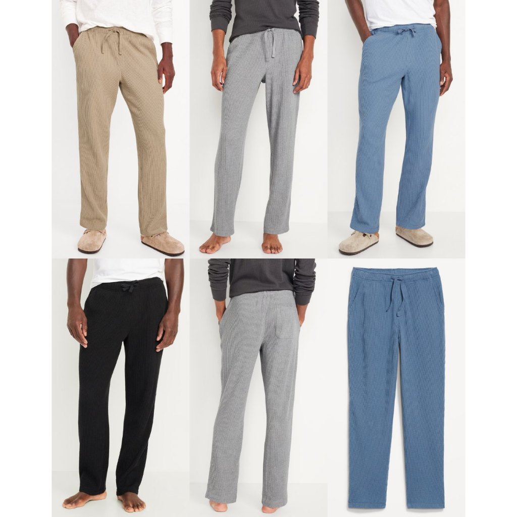 OLN กางเกงเลานจ์วาฟเฟิล - 7760