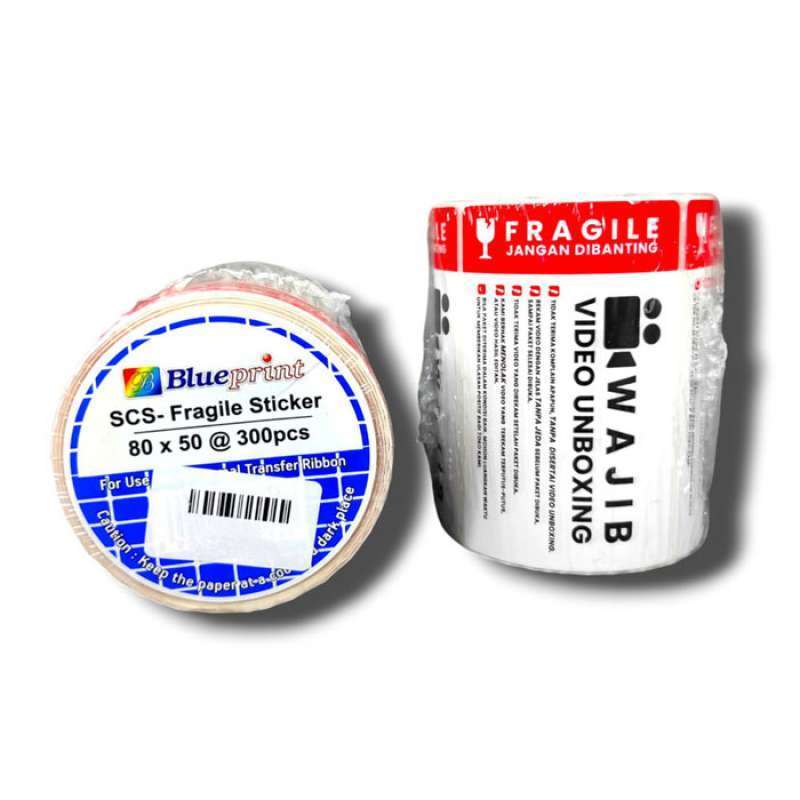 สติ๊กเกอร์ BLUEPRINT FRAGILLE 80X50 @300PCS
