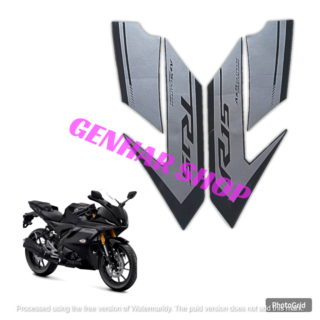 YAMAHA R15 CONNETED 2025 FULL BLACK MOTORCYCLE BODY STRIPING STICKER