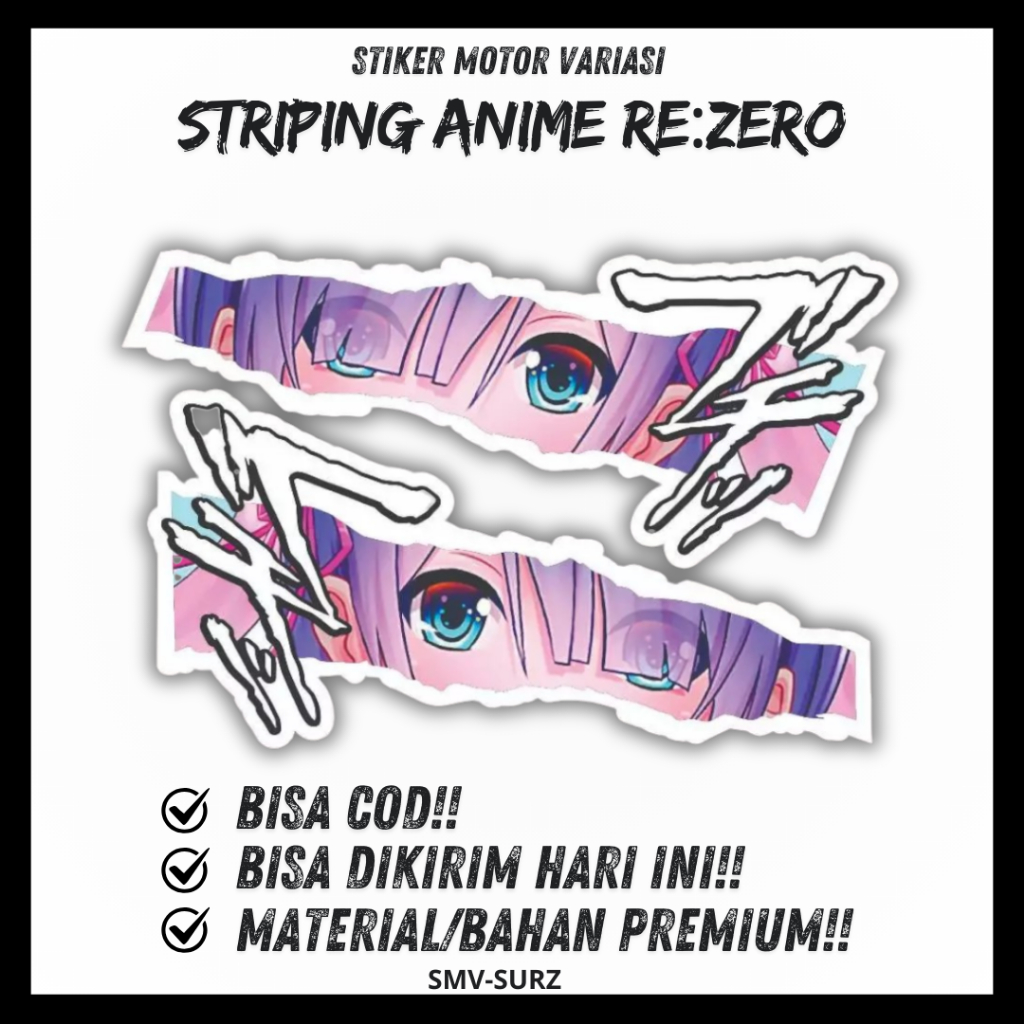 Re Zero Brake Striping Sticker อะนิเมะ Re:Zero Universal ขวาซ้ายสติกเกอร์