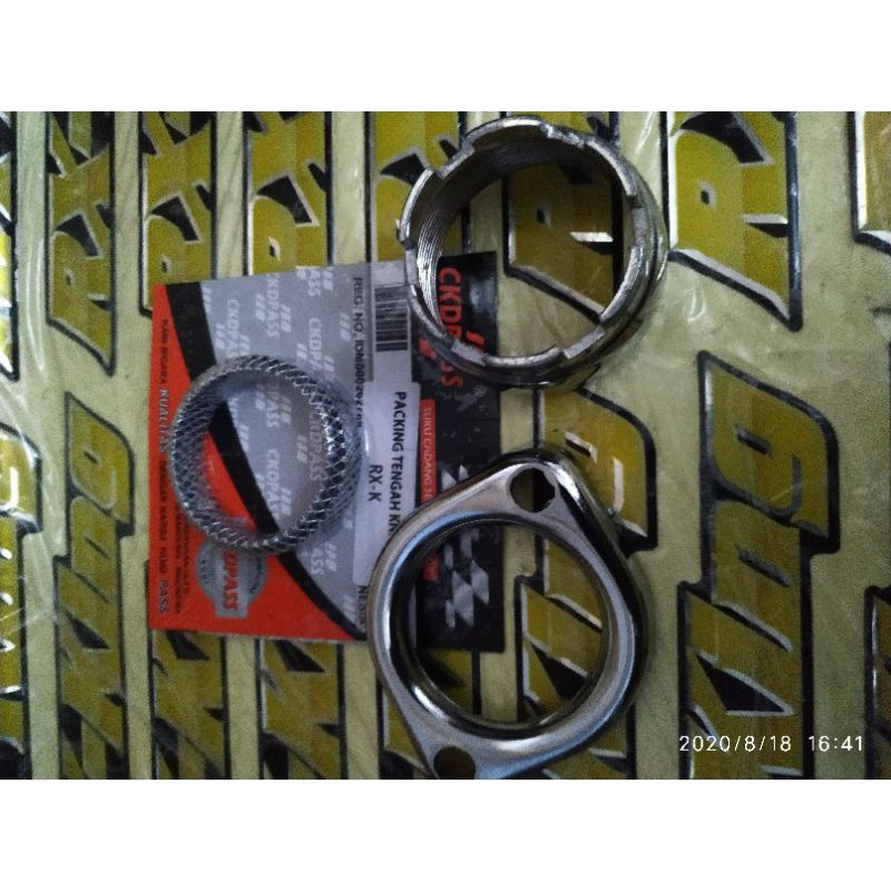RX KING EXHAUST CLEANER/RING, EXHAUST/DRY GASKET, FULL SET, PLUS RX KING EXHAUST NUT PLUS ASBESTOS G