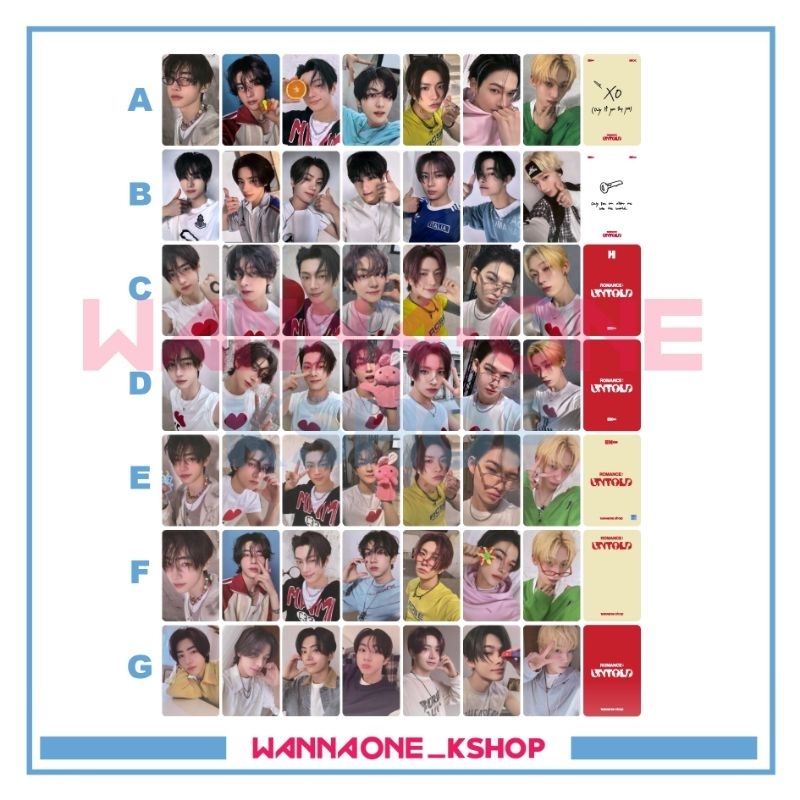 อัลบั้ม Photocard en hypen roance UNTOLD