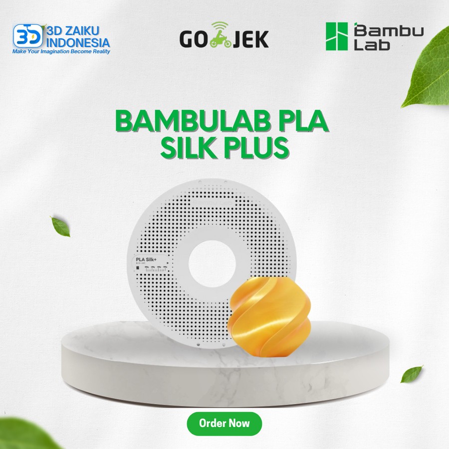 Bambulab PLA Silk PLUS 3D Printer Filament 1 KG Shiny Finish Better Adhesion พร้อม RFID