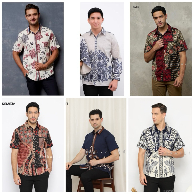 เคมีจา เสื้อบาติกผู้ชาย/คู่ เครื่องแบบ แขนสั้น ทันสมัย