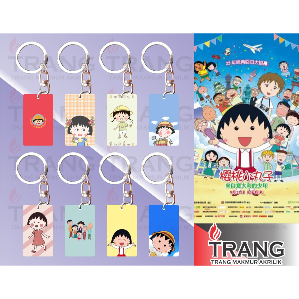 GANTUNGAN Chibi Maruko Chan พวงกุญแจอะคริลิค / พวงกุญแจอะคริลิค Chibi Maruko Chan