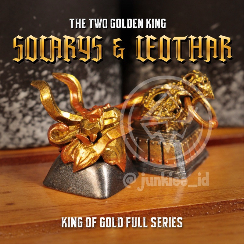 King of gold ชุดเต็มชุด artisan keycaps dragon king solarys และ lion King leothar จีนญี่ปุ่น keycaps