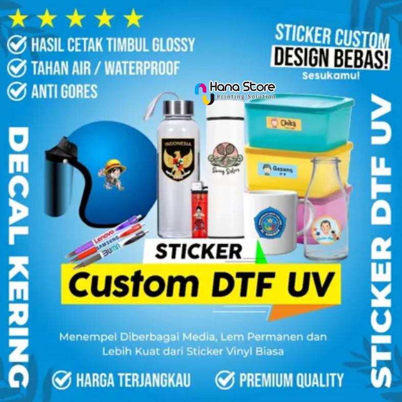 A3 DTF UV STICKER / DTF UV STICKER / สติ๊กเกอร์นูนขนาด A3 / DTV UV CUSTOM STICKER