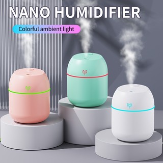 Diffuser Humidifier Nano 220 ML with 7 colour LED light -Oil Aromatherapy - Pengharum Ruangan