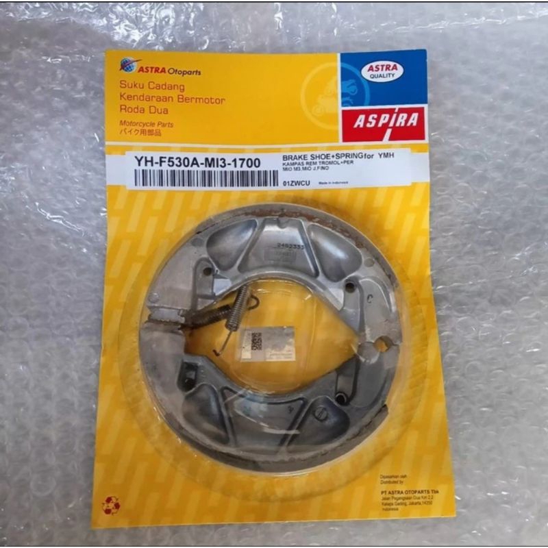 ผ้าเบรคหลังสําหรับ Mio M3, Mio J, Soul, Soul GT Aspira + Pirodo Spring