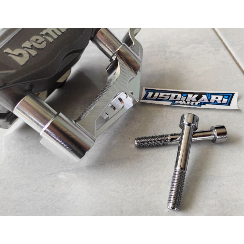Caliper Bracket Bolt bremb0 m3 M432 M434 m50 M7 Twin africa chrome stainless Bolt m10 L ด้าย 14 ยาว 
