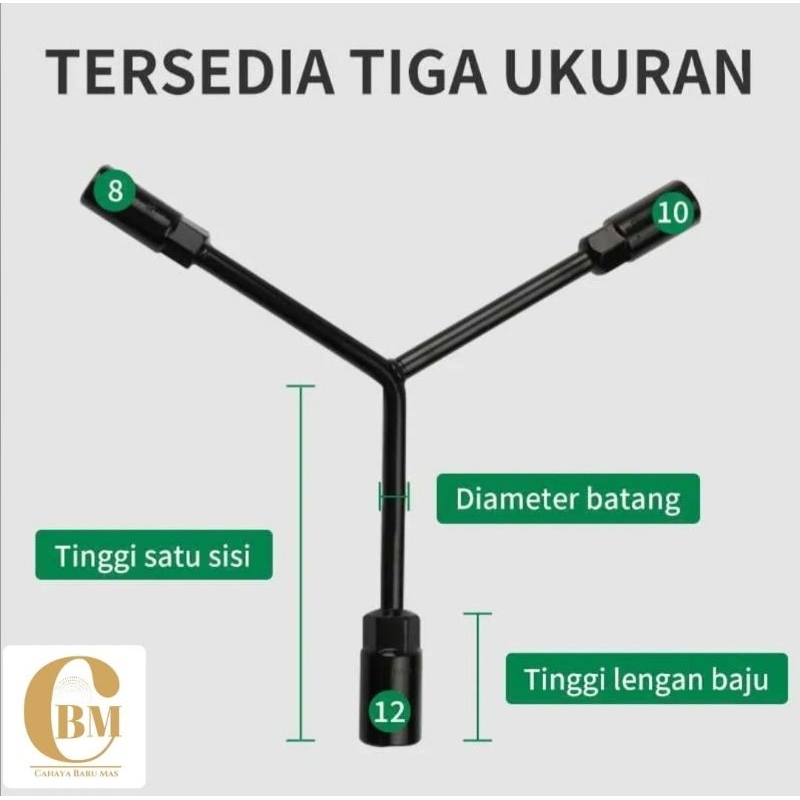 ประแจตัว ย ประแจบล็อก เบอร์ 10 12 14