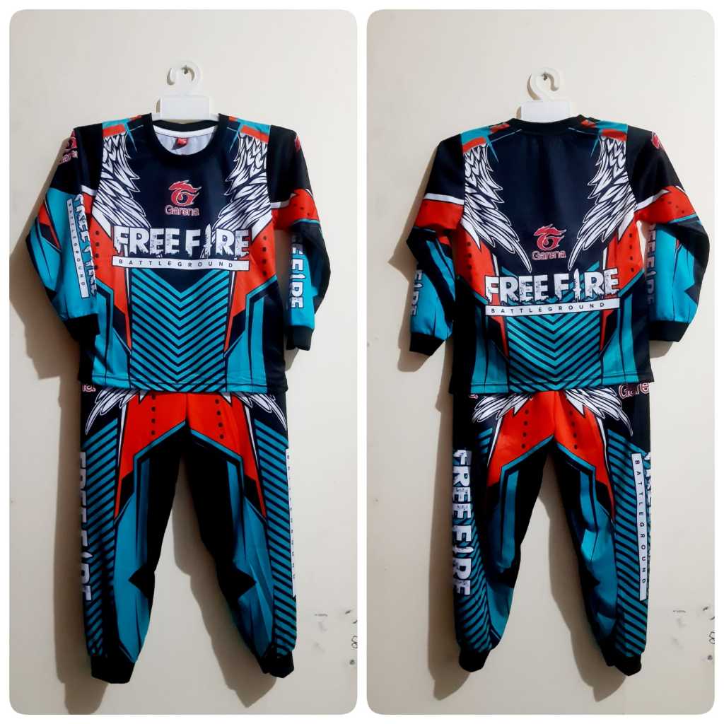 SC COLLECTION / ANGEL FF SUITS สําหรับ BOYS ฟรี JERSEY 2-10 ปี | ANGEL FREE FIRE LONG-SLEEVED SUIT |