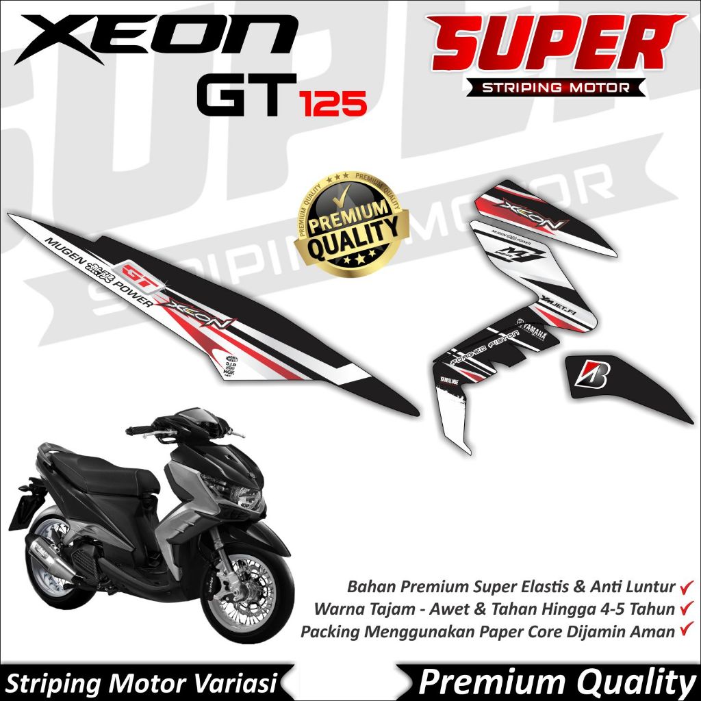 Xeon GT 125 สติ๊กเกอร์ Anti-Fade Cool Xeon GT 125 Striping Yamaha Xeon GT 125 Hayabusa