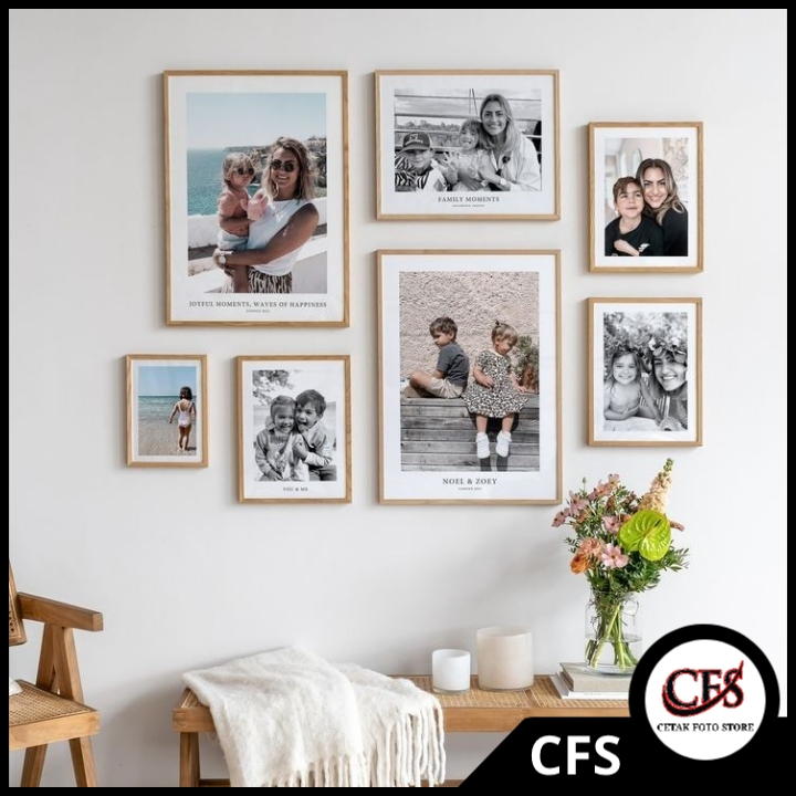 CFS PHOTO PRINTING 40x60 30x40 20x30 PLUS PREMIUM 3D MDF WOODEN FRAME ANTI-FADING รับประกัน 10 ปี OK