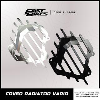Fastbikes - Cover Radiator CNC Hitam Silver Aksesoris Motor Vario 150 125 00967