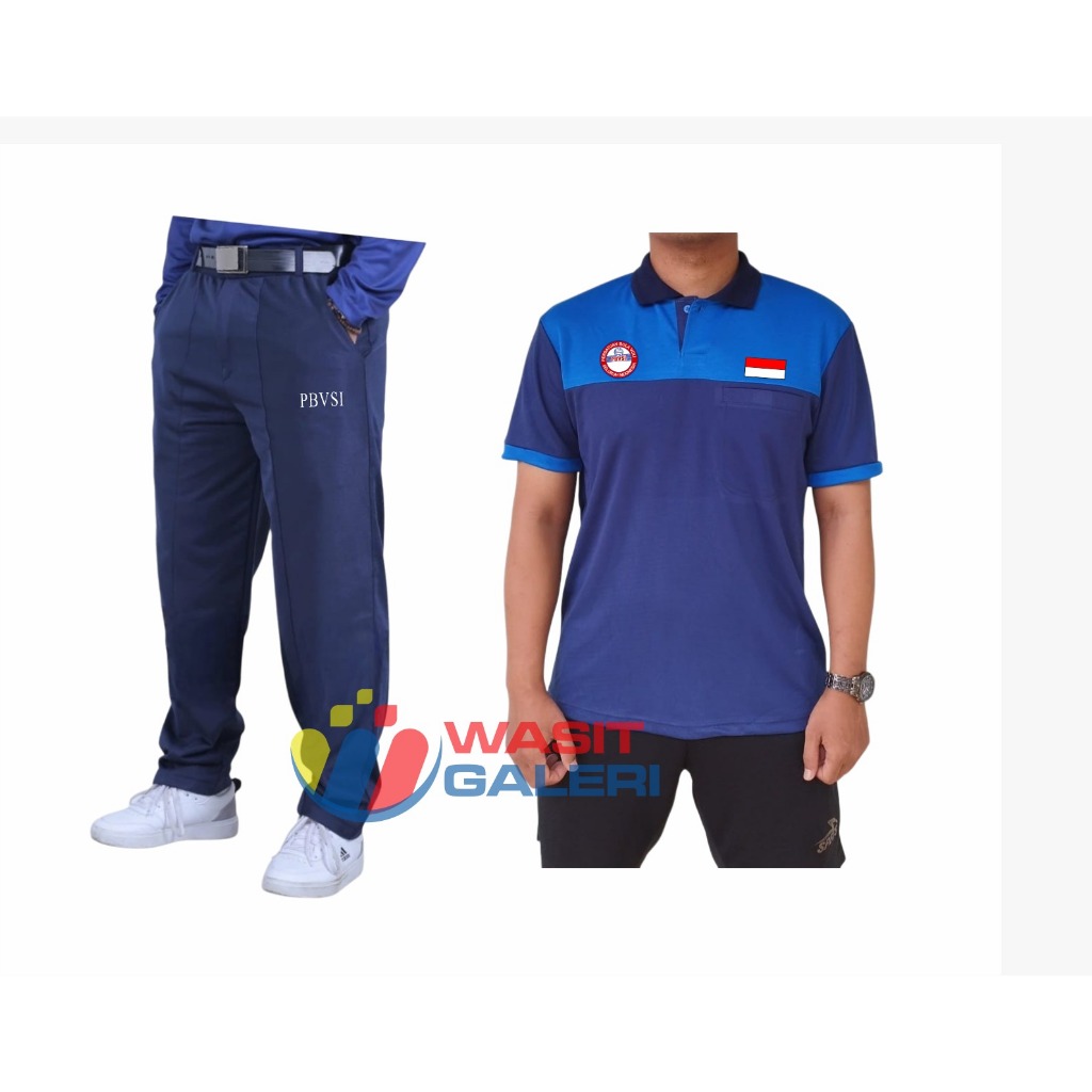 2023 MD VOLLEYBALL REFEREE SHIRT SET: BLUE, NAVY ZIPPER SHIRT AND PANTS