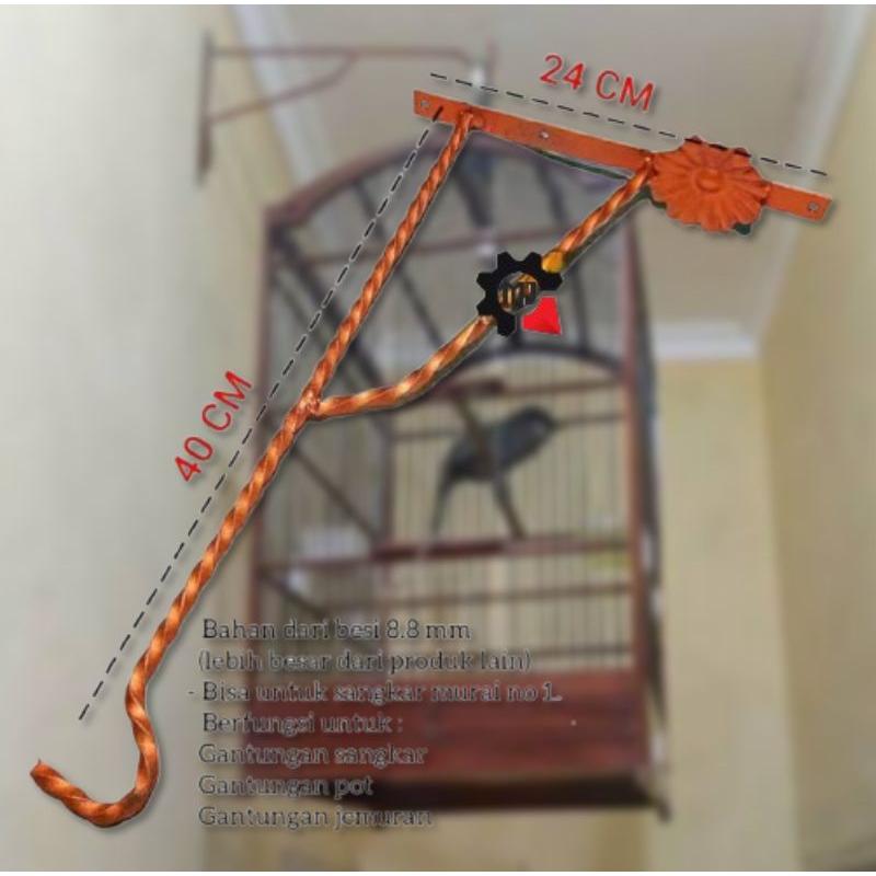 GANTUNGAN BIRD CAGE HANGERS/BIRD CAGE HANGERS/IRON HANGERS/BIRD CAGE HANGERS