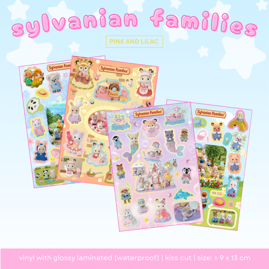 แผ่นสติ๊กเกอร์ Sylvanian Families Vol. 02 | Deco Sticker ญี่ปุ่นกันน้ํา