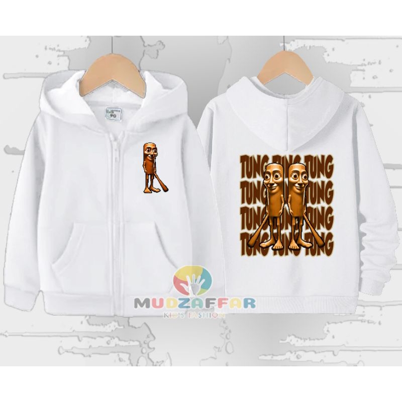 CHILDRENS ZIPPER JACKET TUNG TUNG SAHUR ZIPPER JACKET SWETER HOODIE TUNG TUNG SAHUR