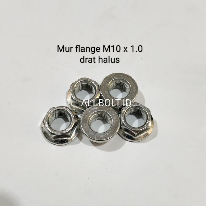 (แพ็คเกจ 5 ชิ้น) น็อตหน้าแปลน M10 X 1.0 เกลียวละเอียด Polly เพลา nut ซับในด้านหลัง X-Ride, Mio j fin