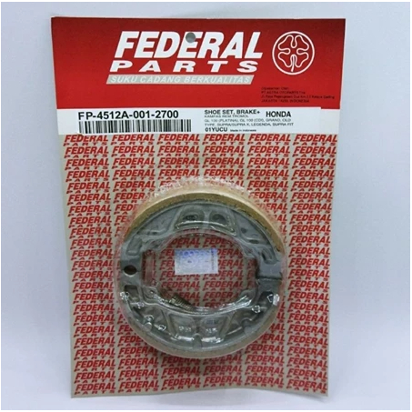 FP-4512A-001-2700 ผ้าเบรก DRUM HONDA BEBEK CB GL WIN FEDERAL