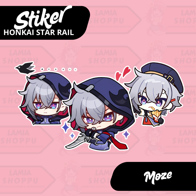 สติ๊กเกอร์โมซรางดาว Honkai | สติ๊กเกอร์ Moze HSR | สินค้าอนิเมะเกมไวนิลกันน้ํา