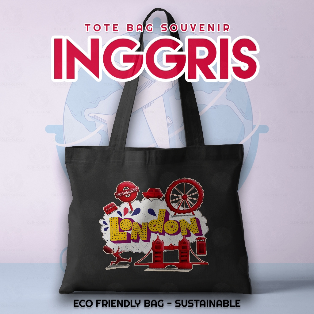 ของที่ระลึก YA ของที่ระลึก Tote Bag Shopping Bag ของที่ระลึก Bucket Bag กระเป๋าช้อปปิ้งอังกฤษอังกฤษอ
